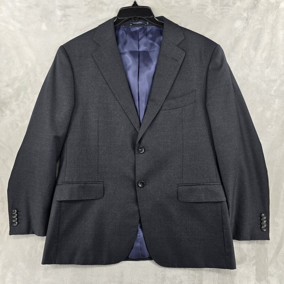 SUITSUPPLY Jacket Mens 44R Gray Blazer Suit Napoli Reda Wool Surgeons Cuff